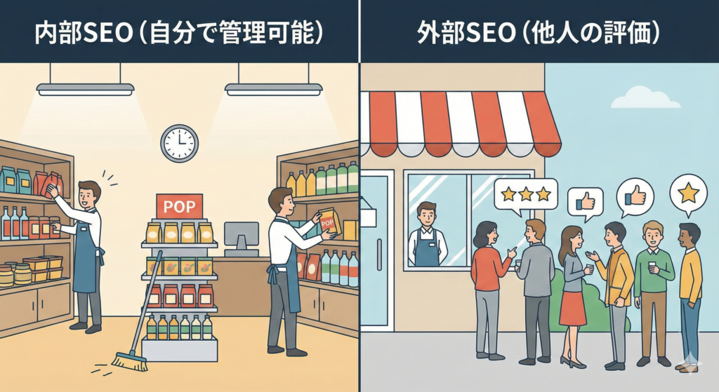 内部SEOと外部SEOの違い